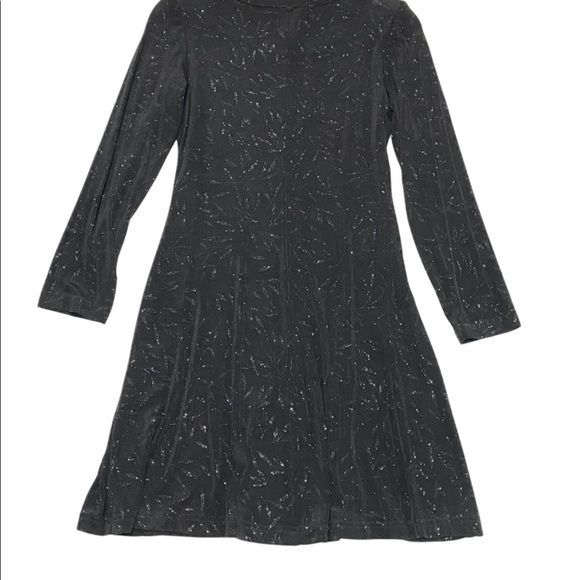 Ronni Nicole By Ouida Black Sparkly Dress Long Sleeve Women Size 6 - Picture 6 of 6